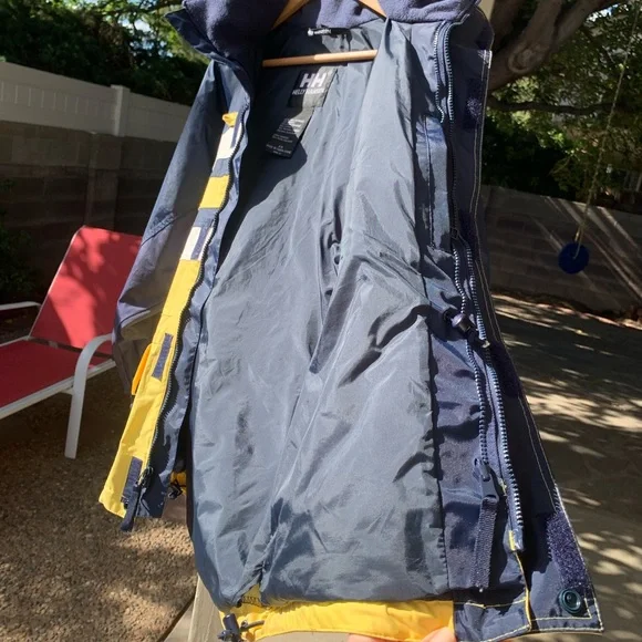 Vintage Helly Hansen nautical jacket navy white yellow size XS - Picture 8 of 16